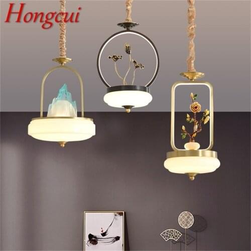 Hongcui New Pendant Light Modern Creative Brass Lamp Fixtures LED Decorative For Home Stairs Dining Room