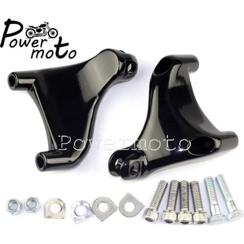 Chrome/Black Motorcycle Passenger Footpeg Mount Adjustable Peg Clamp Footrest Brackets For Harley Sportster XL 883 1200 XL 04-13