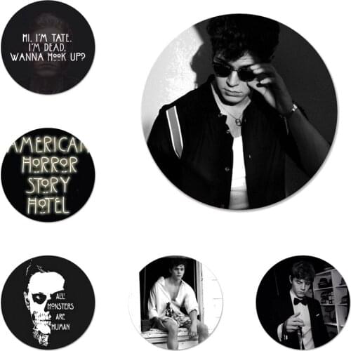 Evan Peters coque black Badge Brooch Pin Accessories For Clothes Backpack Decoration gift 58mm