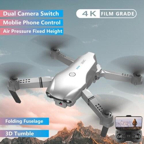 Mini Foldable RC Drone 4K HD Dual Camera WiFi FPV Stunt Flip Fixed Height Hover APP Control Gesture Photo/Video Quadcopter Toys