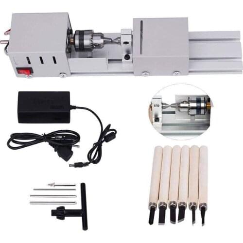 Mini CNC Lathe Beads Machine Woodwork DIY Lathe Standard Set Grinding Polishing Beads Drill Rotary For Table Woodworking Wood
