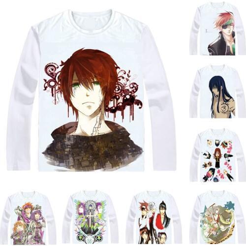 D.Gray-man T-Shirts Anime Long Sleeve Shirts Katsura Hoshino Di Gureiman Lavi Bookman Jr Yu Kanda Allen Walker Cosplay Shirt