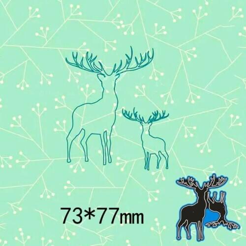 73*77mm 2pcs wapiti frame new Metal Cutting Dies for decoration card DIY Scrapbooking stencil Paper Craft Album template Dies