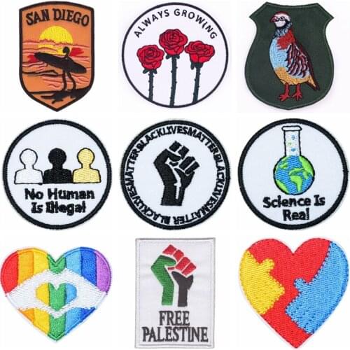 Wilderness Patch Iron On Patches On Clothes Embroidered Patches For Clothing DIY Embroidery Patch Stickers Badge Applique Stripe
