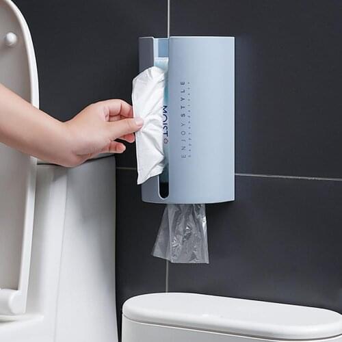 Wall Mounted Tissue Box Hanging Napkin Holder Tissue Case Paper Holder Kitchen Rubbish Garbage Bags Storage Box Container Shelf