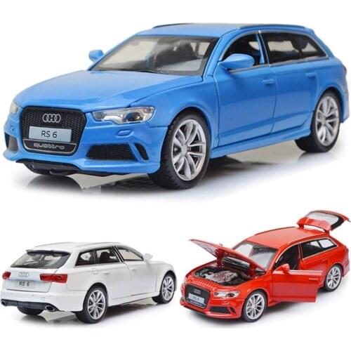 New 1:32 Audi RS6 Car Model Alloy Car Die Cast Toy Car Model Pull Back Childrens Toy Collectibles Free Shipping Kids Gifts Toys