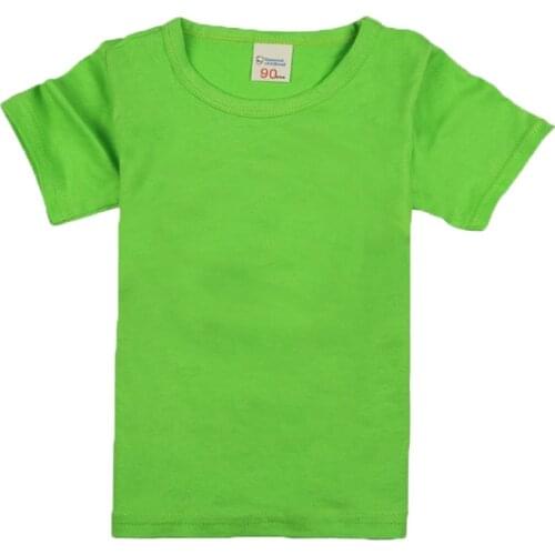 Baby Boy Pure Color T-shirt 2021 Summer Boy Girl Clothes Children Short Sleeves Cotton White T-shirts Tops T Shirt Kids