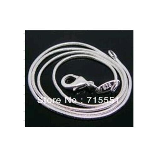 5pcs /lot Silver Plated Snake Chain Necklace / Women Men Pendant Necklaces Wholesale Fashion Jewelry Supplier