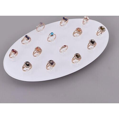 Acrylic ring stand tray jewelry holder for rings jewellery exhibitor case ring holders jewlery pandora ring organizer showcase