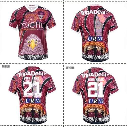 2021 MANLY SEA EAGLES INDIGENOUS RUGBY JERSEY size S-M-L-XL-XXL-3XL-4XL-5XL