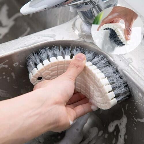 Kitchen Stove Bendable Cleaning Brush Bathroom Bathtub Tile Brush Laundry Brush Kitchen Accessories Cleaning Products