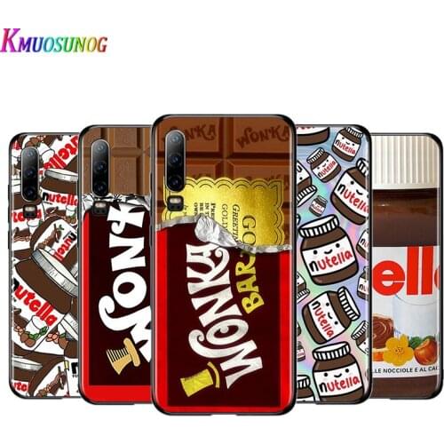 Chocolate Peanut Butter For Huawei P40 P30 P20 P10 P9 P8 Lite E mini Pro Plus 5G 2017 2019 Silicone TPU Black Soft Phone Case