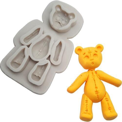 Bear silicone mold Fondant Molds Chocolate Gumpaste Sugarcraft Mold Fondant Cake Decorating Tools