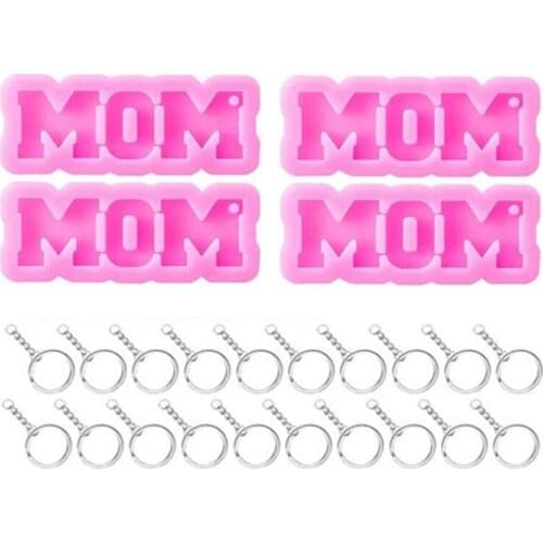 MOM Shape Silicone Mold Shiny Mold Silicone Molds for Epoxy Crafts Resin