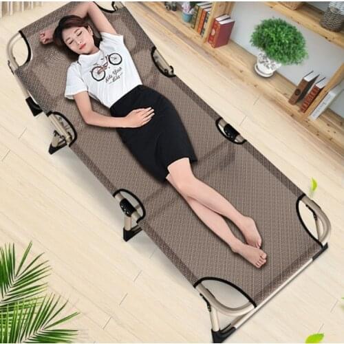 Folding Bed Single Office Nappe Chair Light and Convenient Hospital Care Nap Bed Lounge Chair Outdoor Recliner Chair Sofa