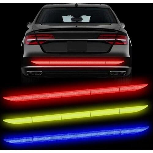Car Rear Strip Reflective Sticker Trunk Bumper Tail Box Warning Sticker Anti-collision Warning Sticker Auto Styling Accessories