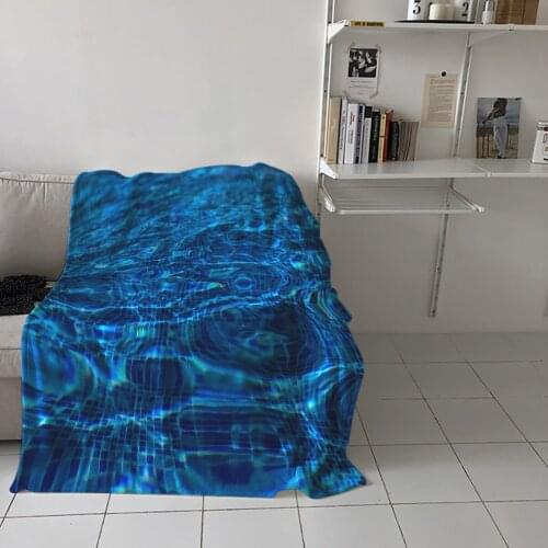 Bedroom Warm Blankets Summer Water Surface Sofa Throw Blankets Childrens Baby Soft Blankets Airplane Portable Blanket