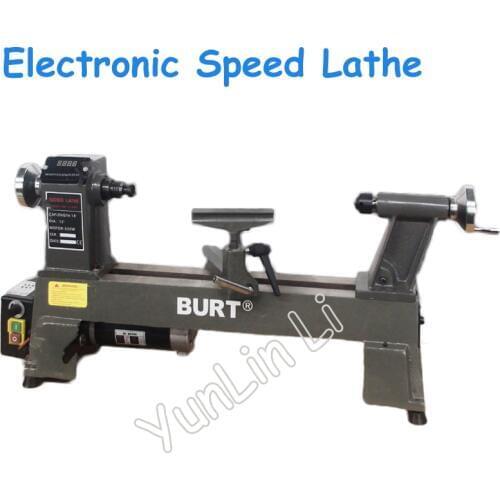 220V 550W Electronic Speed Regulating Lathe Small Cast Iron Woodworking Lathe Digital Display Woodworking Lathe MC1218VD