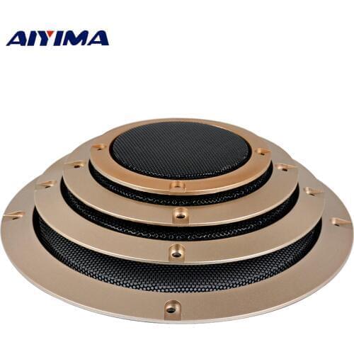 AIYIMA 2Pcs Audio Speakers Cover 3/4/5/6.5 Inch Protective Mesh Net Grilles DIY Car Speaker Parts Column Accessories