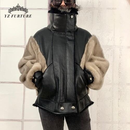 2021 Womens Mink Fur Jacket New Update Natural Mink Oversize Clothes Winter Real Leaher Double-faced Fur Parka Thick Outerwear