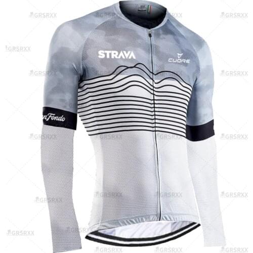 STRAVA Female Bicycle Shirts MTB Race Downhill Anti-UV Sportswear Autumn 2021 Long Sleeves Bicycle Team Cycling Jersey Uniform