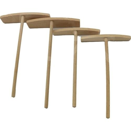 10PCS Wooden Crepe Batter Spreader Wooden T-Shape Spreader Stick Pancake Batter Cake Pancake Putter Round Food Pastry Tool