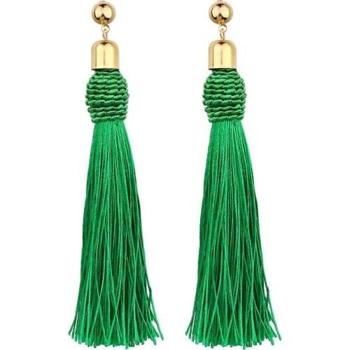 2018 Brincos Geometry Vintage Ethnic Long Statement Tassel Earrings Women Jewelry Bohemia Zircon Dangle Crystal Drop Earrings