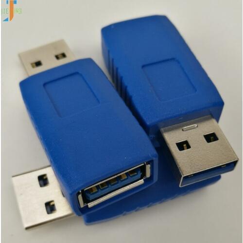 300pcs/lot USB 3.0 A Male To A Female Adapter USB3.0 AM To AF Coupler Connector Extender Converter for Laptop PC Blue