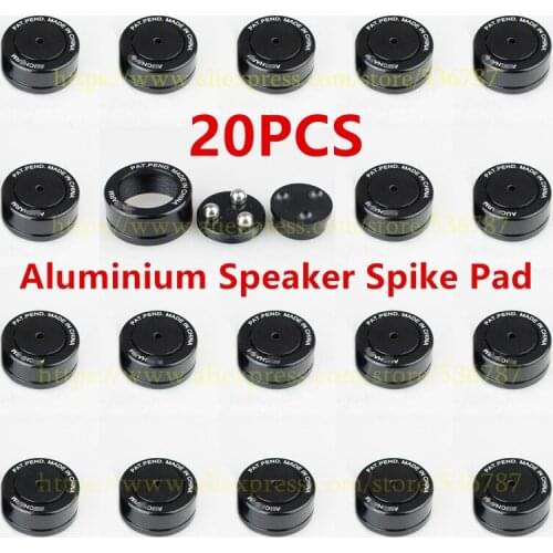 20pcs/lot 39mm Shock-absorbing Isolation Stand Feet Aluminium Speaker Spike Pad Steel Ball Adjustable Damping Nail#2