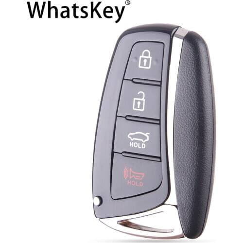 WhatsKey 4 Buttons Auto Car Key Shell Fob For Hyundai IX45 Azera Santa Fe Replacement Key Case