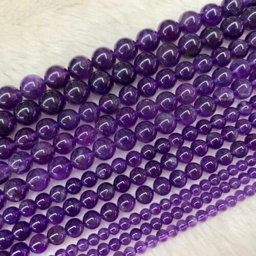 AA grade amethysts stone beads natural stone beads DIY loose beads for jewelry making strand 15" wholesale