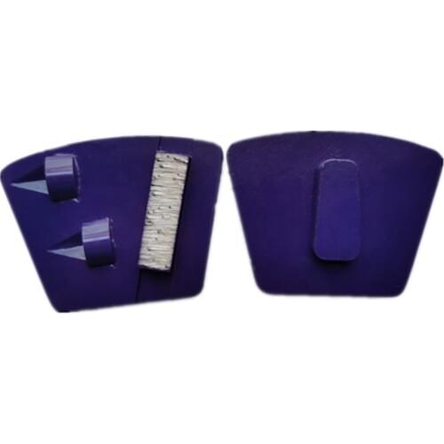 12PCS Free shipping Quick Change Scanmaskin Floor Pads Two Quarter Half PCD Grinding Shoes Quick Lock PCD Wheel for Epoxy