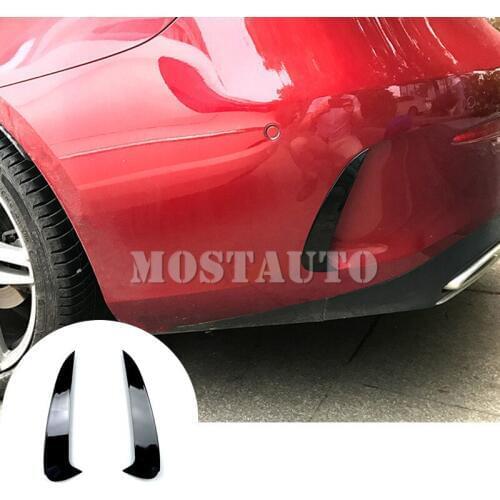 For Benz E Class Coupe C238 Black Rear Bumper Spoiler Air Vent Trim Cover 2016-2019 pcs Car Accessories Interior Car Decor
