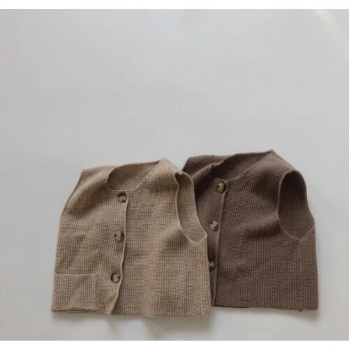 Children Vests Sweaters 1 To 6 Year New Spring Baby Boys Knitted Tops Sleeveless Vest Coats Kids Girls Single-breasted Clothes