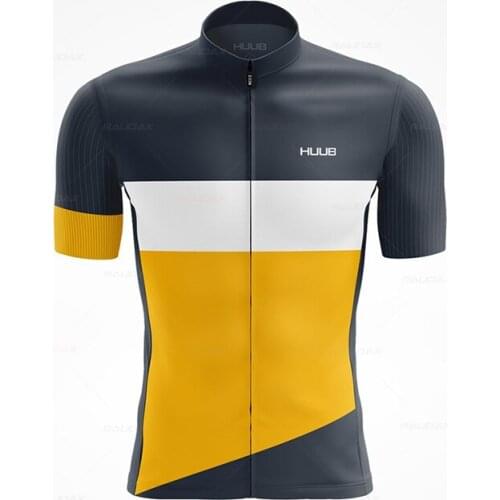 HUUB Men Cycling Jersey 2021 Summer Short Sleeve MTB Road Bike Jersey Breathable Mountain Bicycle Jersey Maillot Ciclismo Team