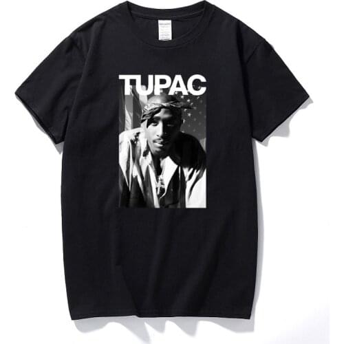 Tupac Hip Hop Rapper T-Shirts Vintage Unisex Streetwear Graphic T Shirts Cool Hipster Casual Tops 100% Cotton Tshirts EU Size