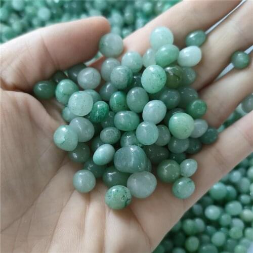 Hot 100g Green aventurine tumbled stone natural mineral Irregular polishing bead for Chakra garden home decoration accessories