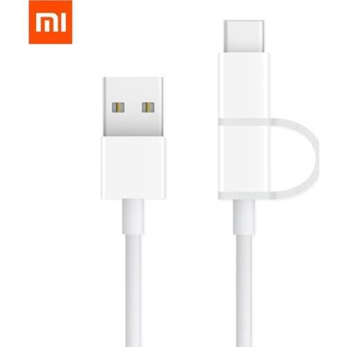 Hot Sell Xiaomi ZMI 2 in 1 Micro USB Type-C Cable Sync Fast Quick Charger Data Type C Charge Cables AL501 for Samsung LG Huawei