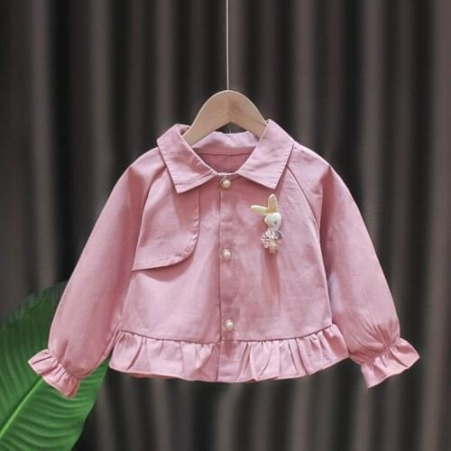 Girls Cotton Jacket 2021 New Autumn Children Short Jacket Children Western Style Baby Girl Autumn Coat Jacket