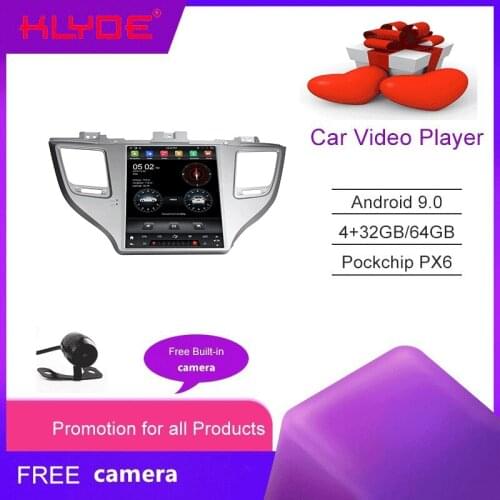 KD-97017 KLYDE 9.7 inch Android 9 PX6 Car radio touch screen Navigation System with wifi bluetooth gps for IX35/Tuscon 2016-2018