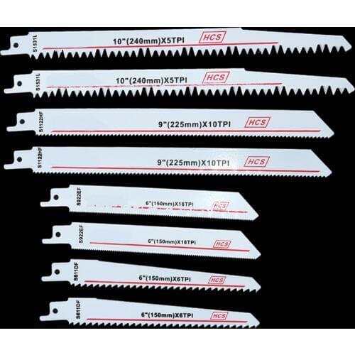 8pcs Reciprocating Saw Blades Power Tools Accessories For Makita Bosch Dewalt Metabo Wood Metal Cutting Disc Jigsaw Blade