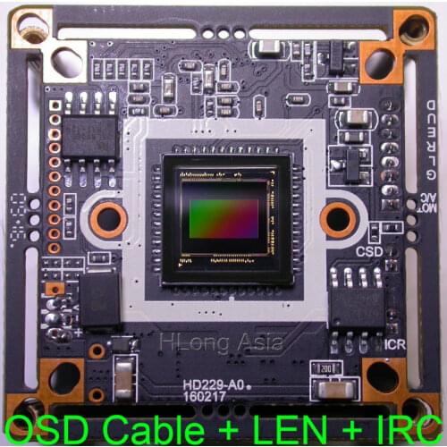AHD-H (1080P) 1/2.7" Aptina CMOS AR0237CS + NVP2441 DSP CCTV board camera module board with OSD cable + 2MP LEN + IRC