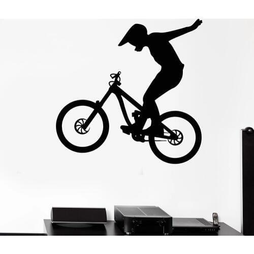 Motorbike Vinyl Wall Decal Bicycle Bike Extreme Sport Freestyle Stickers in The Nursery Bedroom Decor Accessories 3193