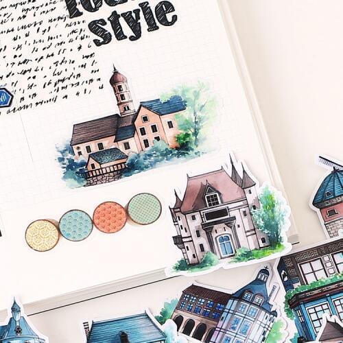 20pcs Cute Pastoral Cottage Kids Fun Paper Stickers Homemade Bookkeeping Decals on Laptop / Decorative scrapbooking / DIY