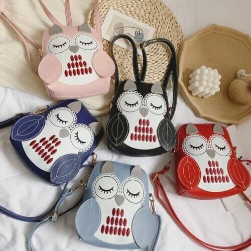 Raged Sheep New Trend Cartoon Cute Owl Multifunctional Single Shoulder Bag Messenger Kids Girls Coin Purses Princess Handbags