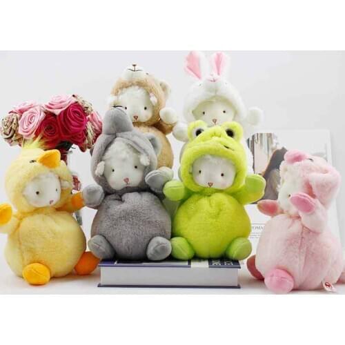 20cm plush sheep Transform piggy duck bear rabbit duck frog beargood quality Pillow Soothing doll Home decoration Warm gift