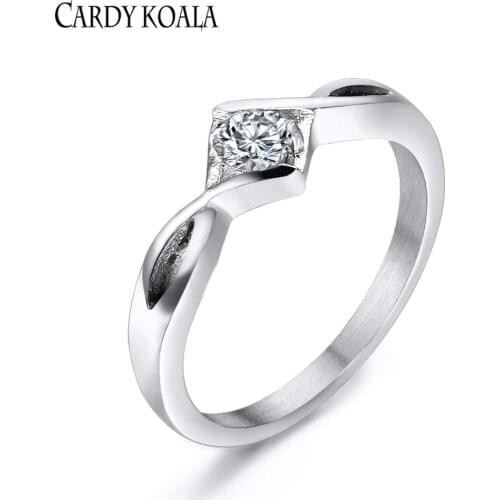 Gold-plated ring stainless steel casting female ring diamond ring net red titanium steel jewelry