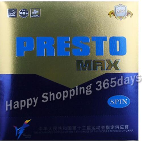 Friendship 729 PRESTO MAX (2019 New) Spin / Speed (Non-tacky Rubber + Macroporous Sponge) Table Tennis Rubber Ping Pong Sponge