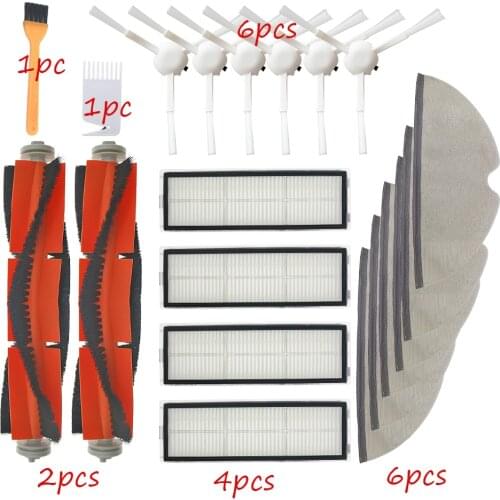 Replacement Hepa Filter + Main Side Brush + Mop Cloth Kits for Xiaomi Mijia 1C 1T STYTJ01ZHM Robotic Vacuum Cleaner Accessories