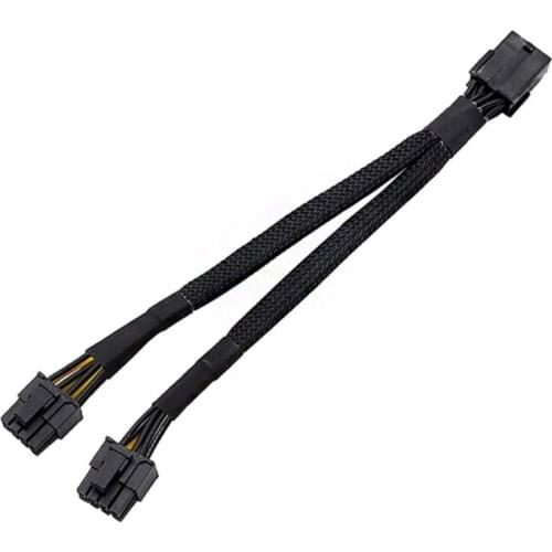 GPU PCI Express Adapter Extension Wire 1 Female 8Pin to Two Male 8P (6+2)